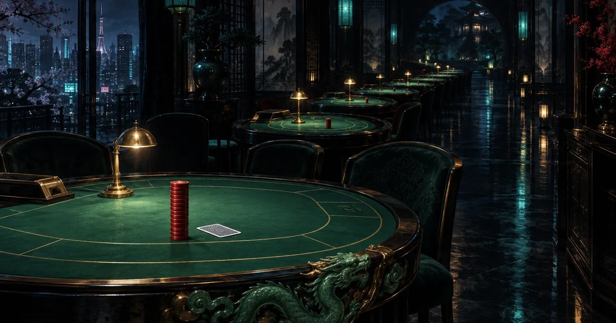Illustration for “Dragon Road, priced: 2,000 tables, four 21-hand streaks a day, and the next hand at 45.86%”
